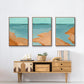 Out on the Sandbar I - Framed Premium Gallery Wrapped Canvas L Frame 3 Piece Set - Ready to Hang