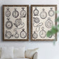 Pocket Watch Sketches I - Premium Framed Canvas 2 Piece Set - Ready to Hang