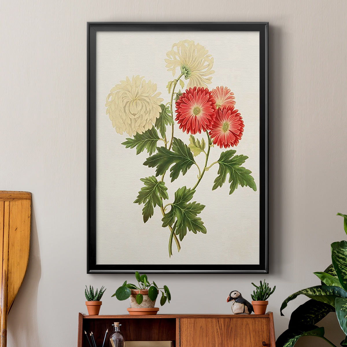 Flowers of the Seasons I - Modern Framed Canvas Print