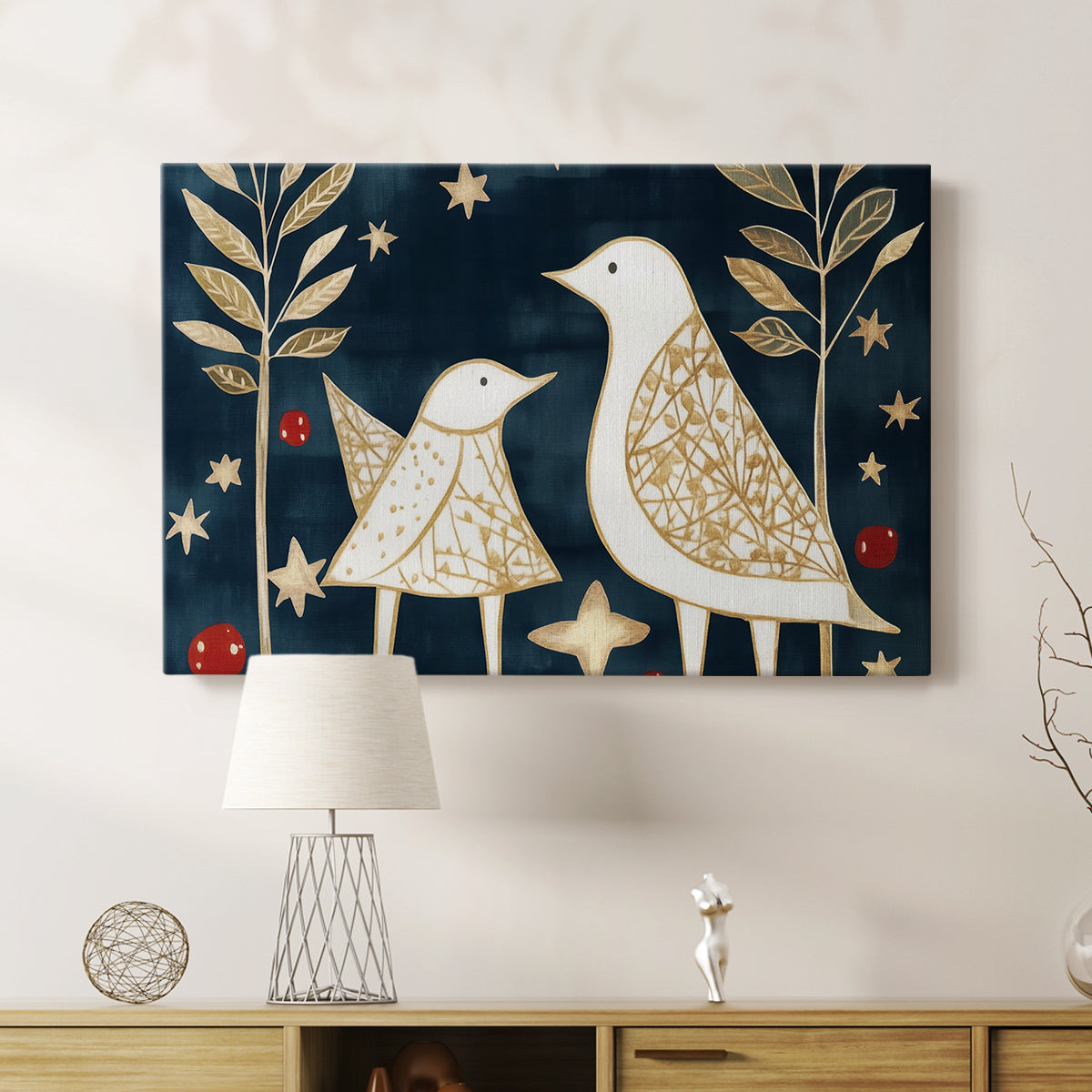 Christmas Birds LXXXIV - Canvas Art Print