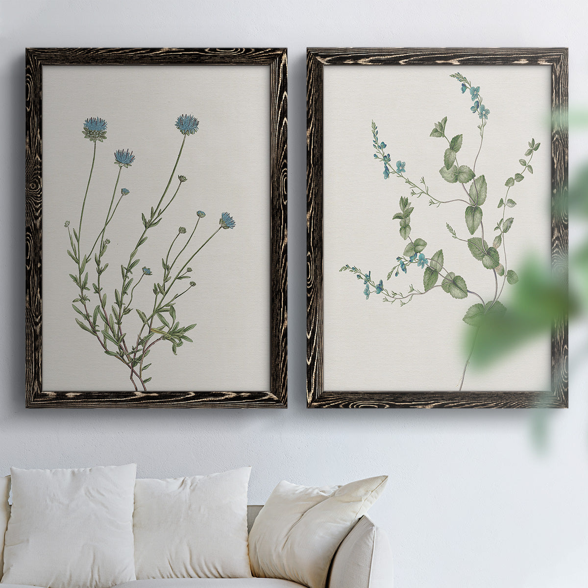 Blue Wispy I - Premium Framed Canvas 2 Piece Set - Ready to Hang