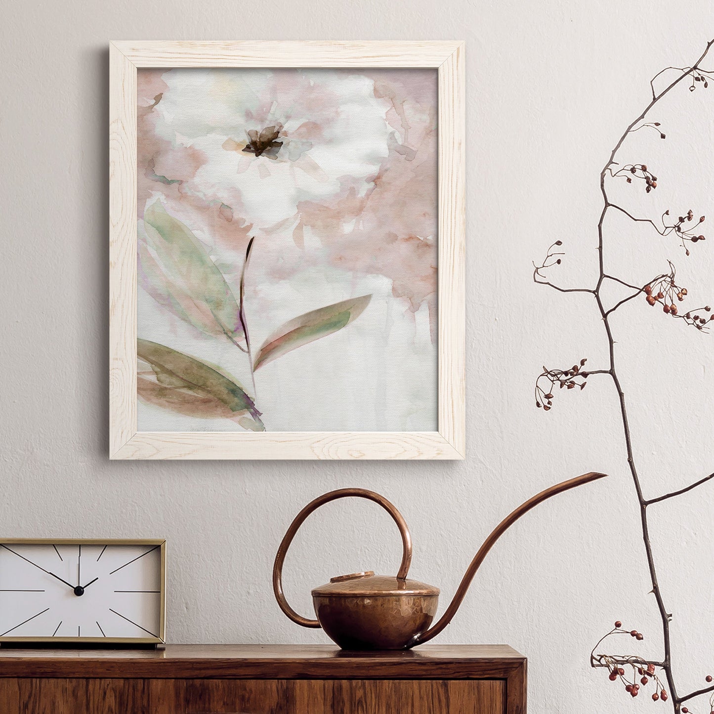 Summer Bloom I - Barnwood Framed Canvas Print