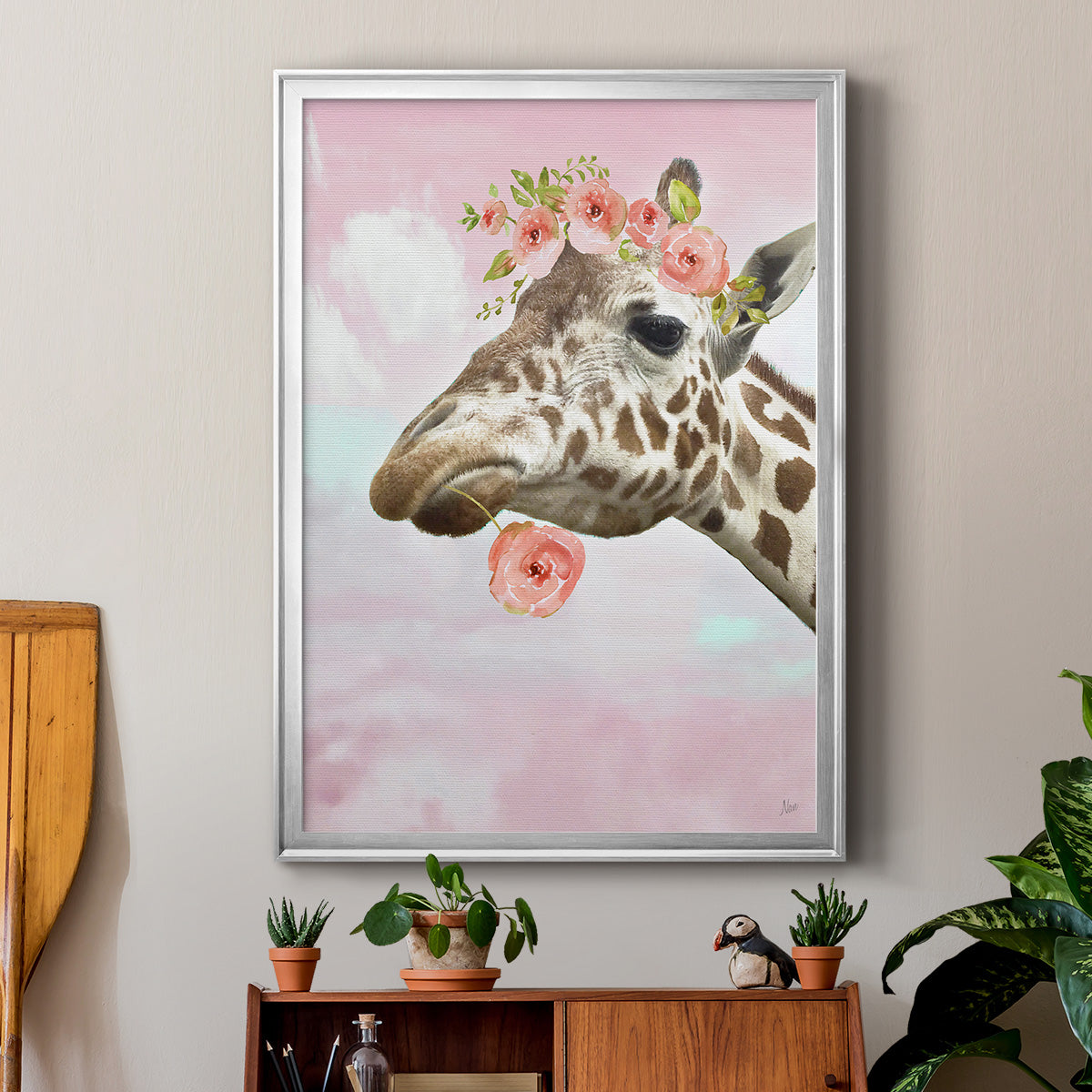 Floral Fun II - Modern Framed Canvas Print