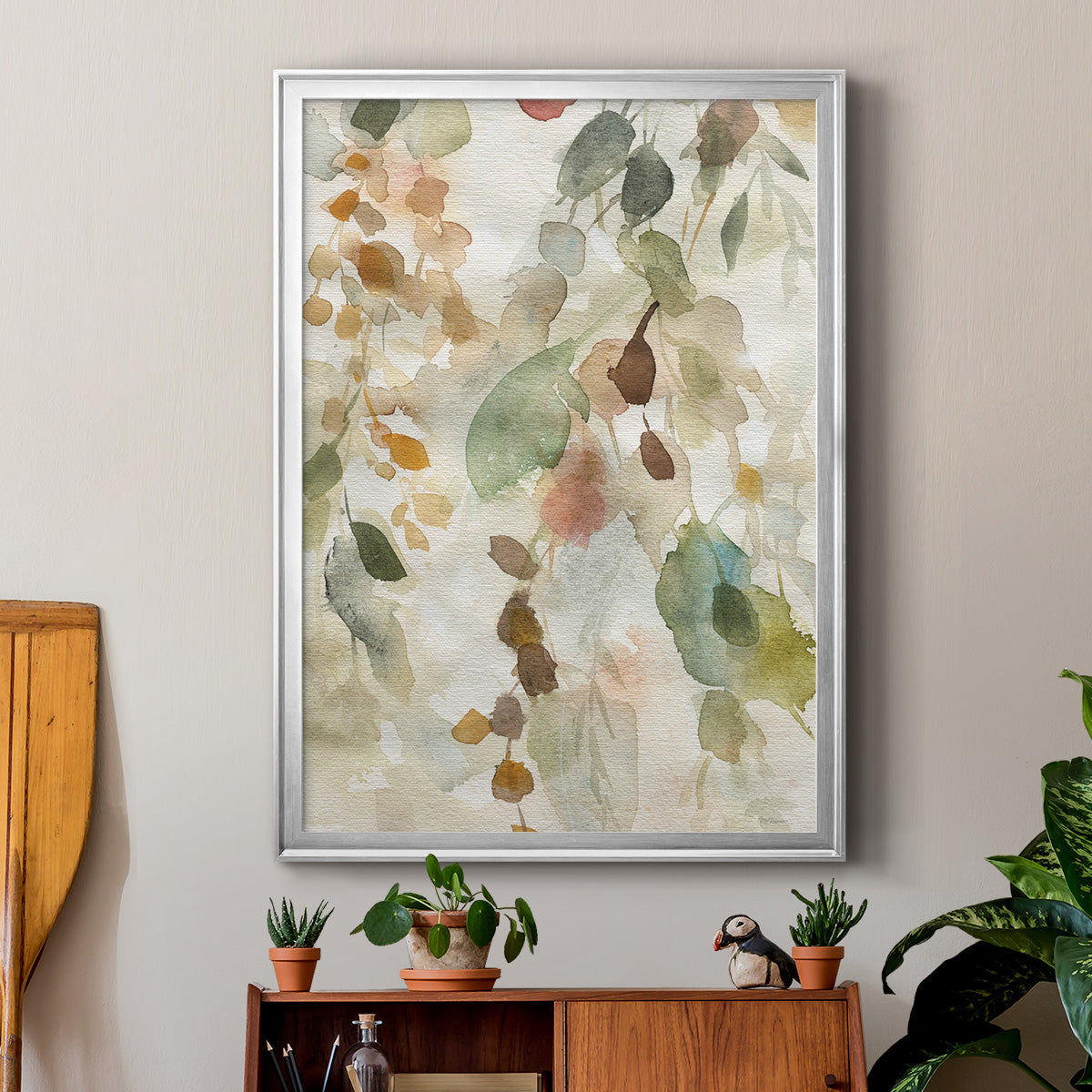 Cascading Nature I - Modern Framed Canvas Print