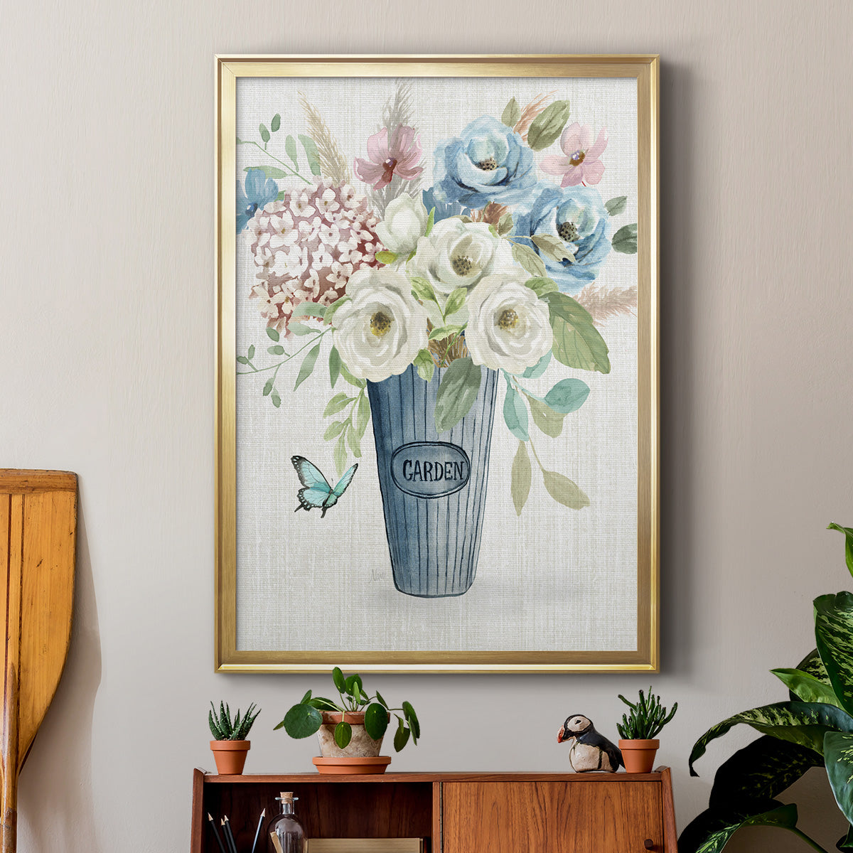 Garden Bouquet - Modern Framed Canvas Print