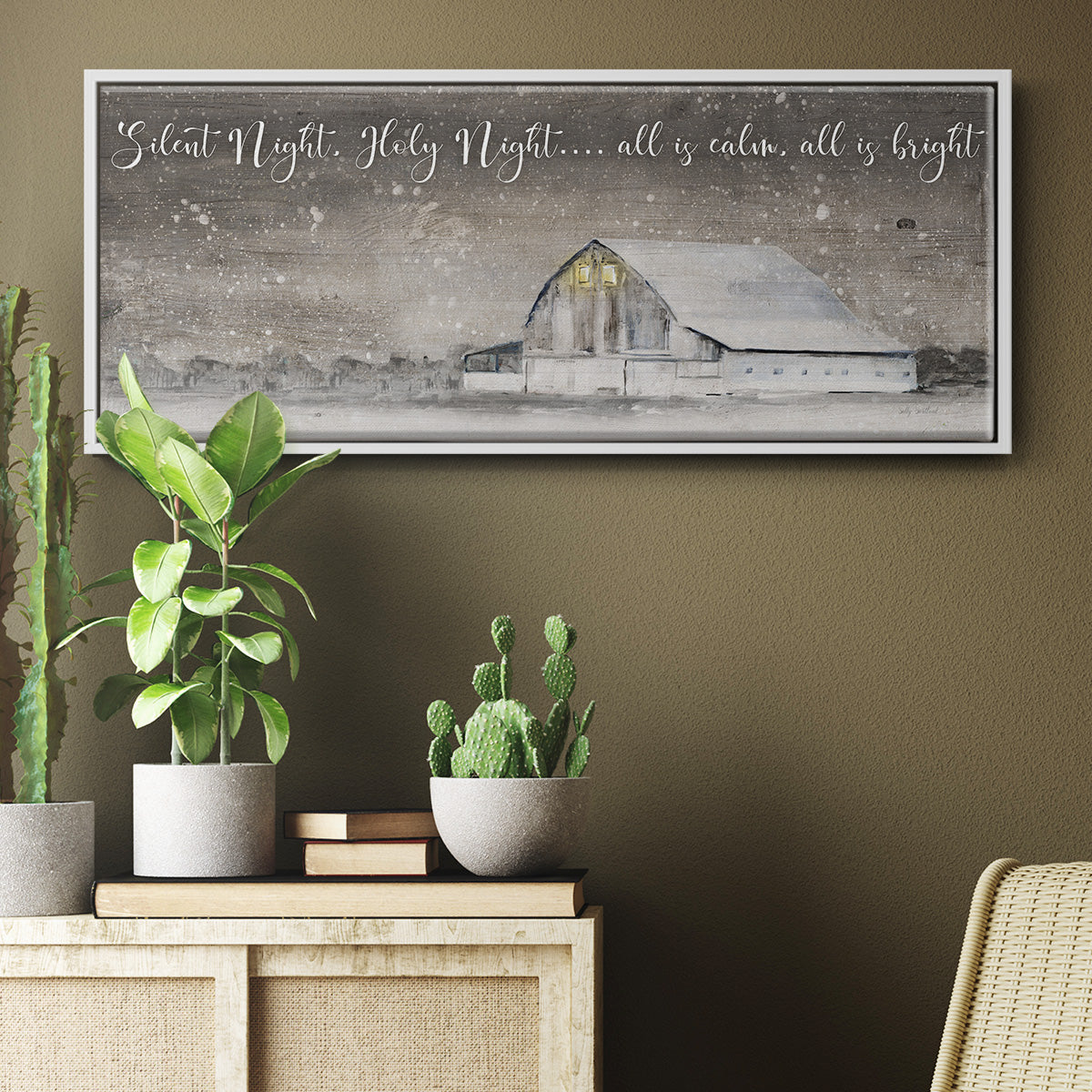 Silent Night - Floater Framed Canvas Print