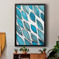 Patterned Leaf Shapes I - Modern Framed Canvas Print