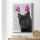 Black Cat Valentines Premium Gallery Wrapped Canvas - Ready to Hang