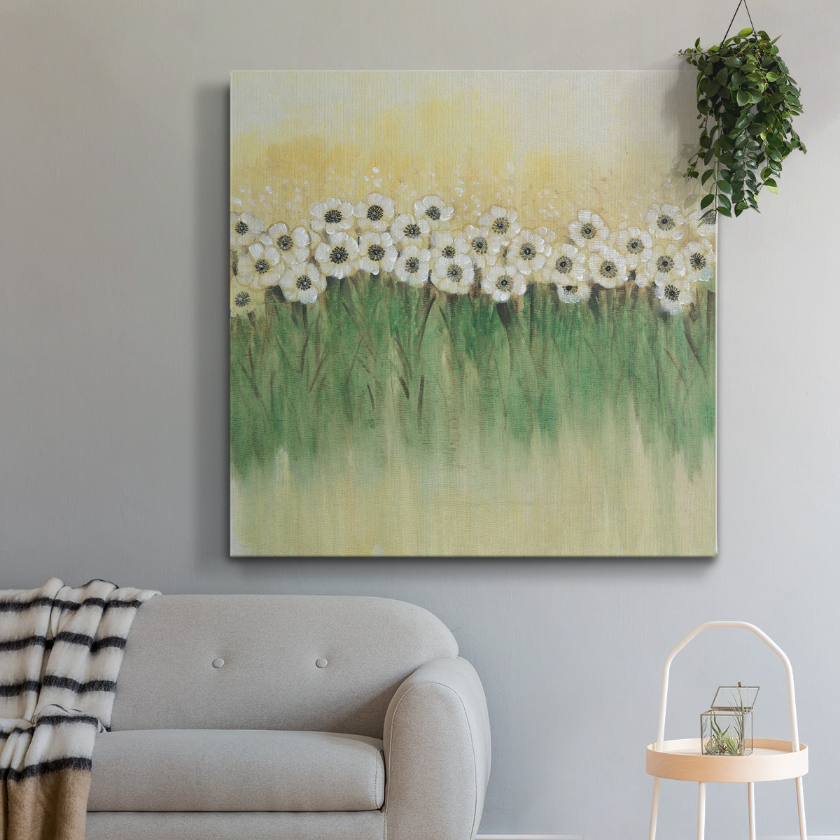 Rows of Flowers I - Canvas Art Print