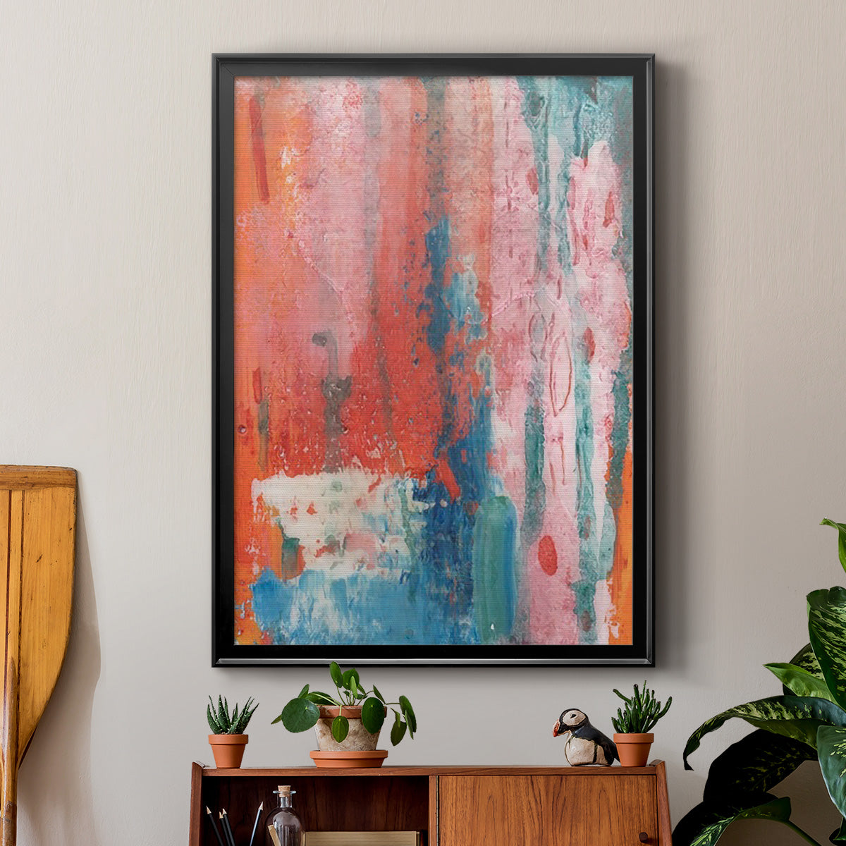 Spring Step I - Modern Framed Canvas Print