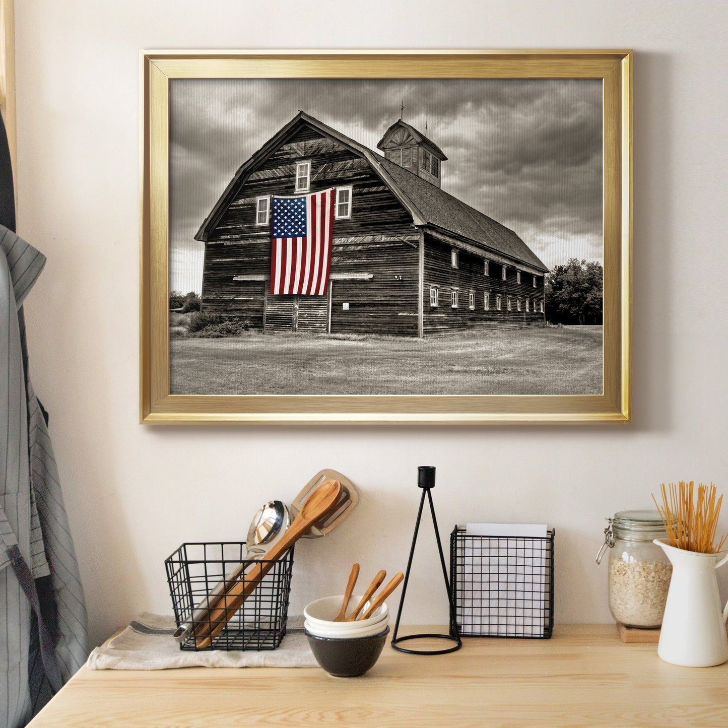 Modern Barn III - Modern Framed Canvas Print