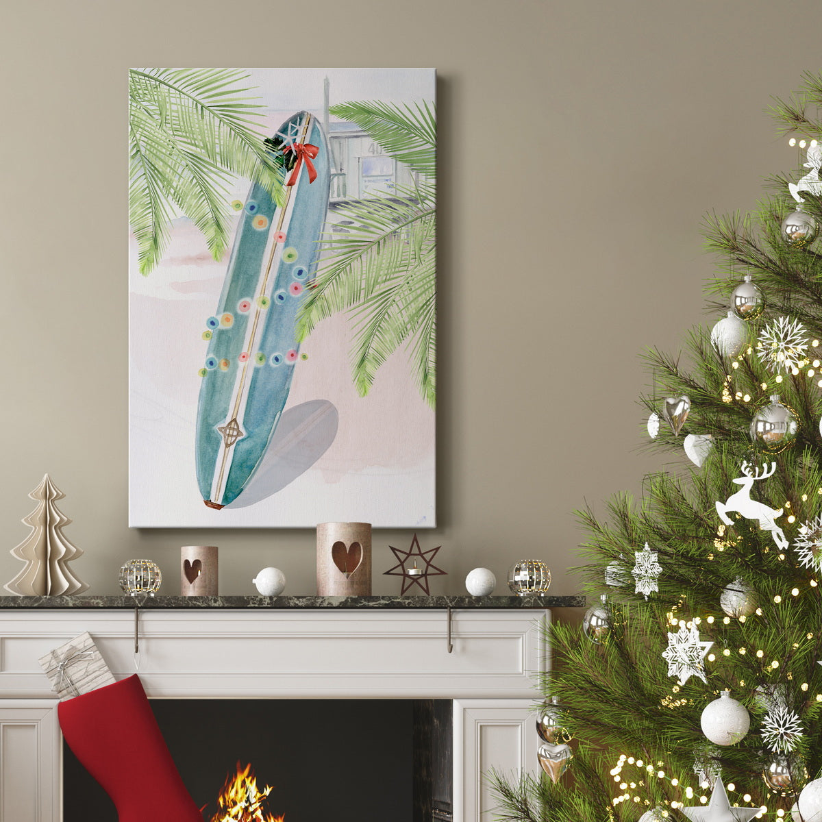 So Cali Christmas Collection B Premium Gallery Wrapped Canvas - Ready to Hang