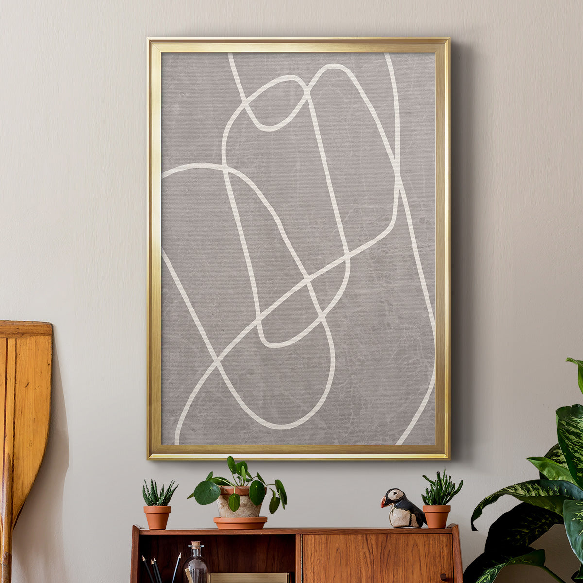 Fissures II - Modern Framed Canvas Print