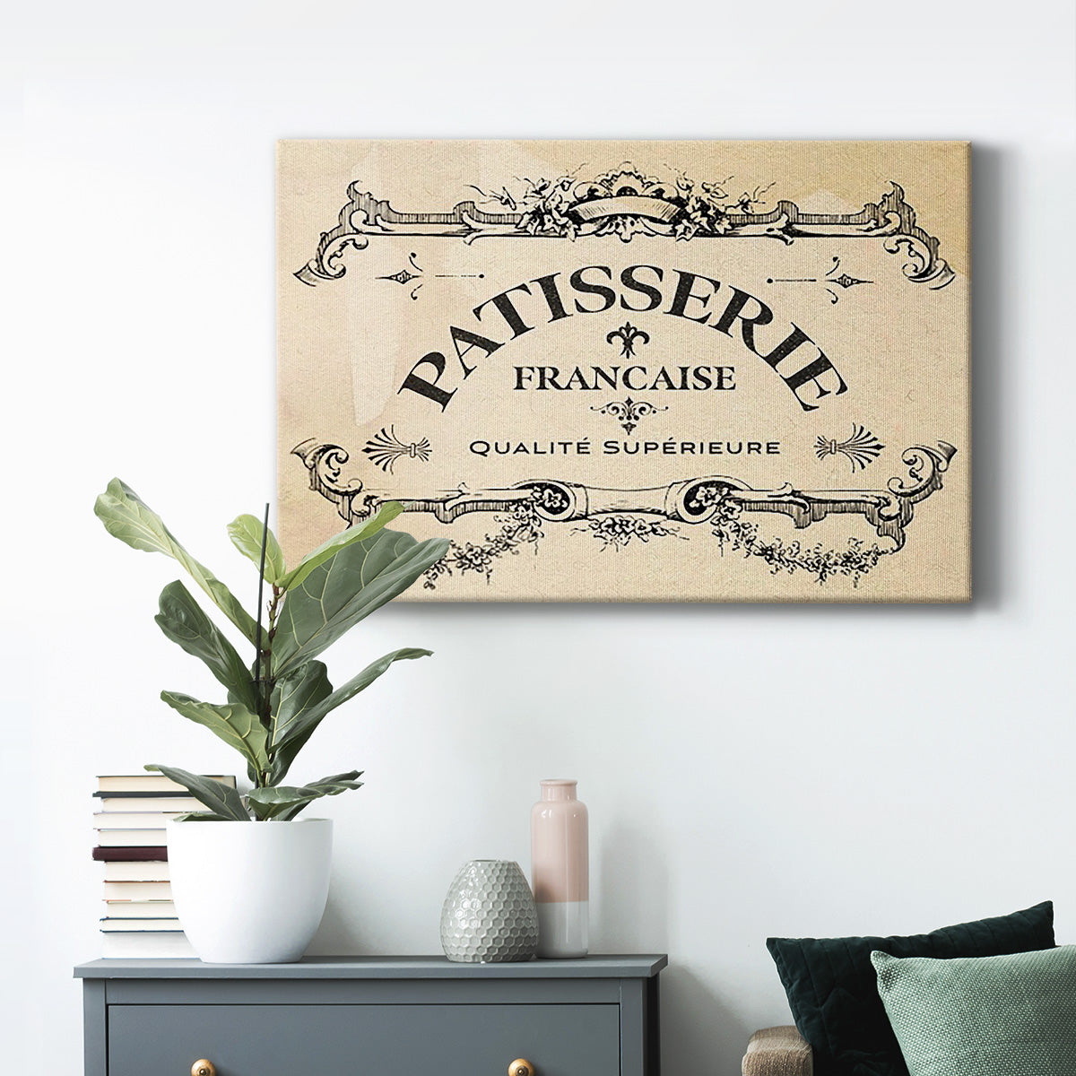 Antique French Label I - Canvas Art Print