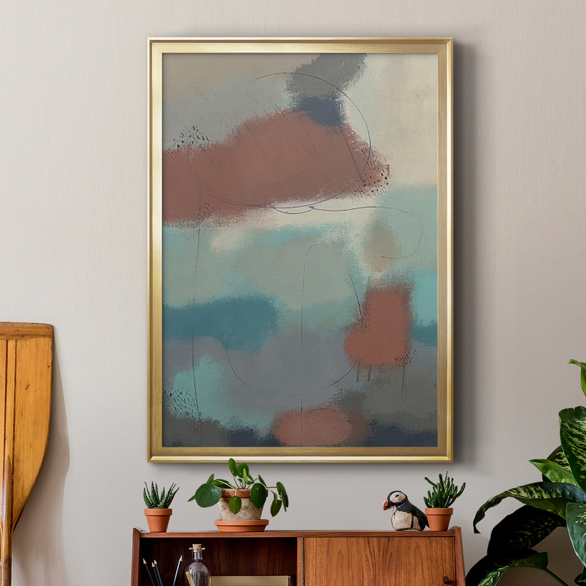 Floating By II - Modern Framed Canvas Print