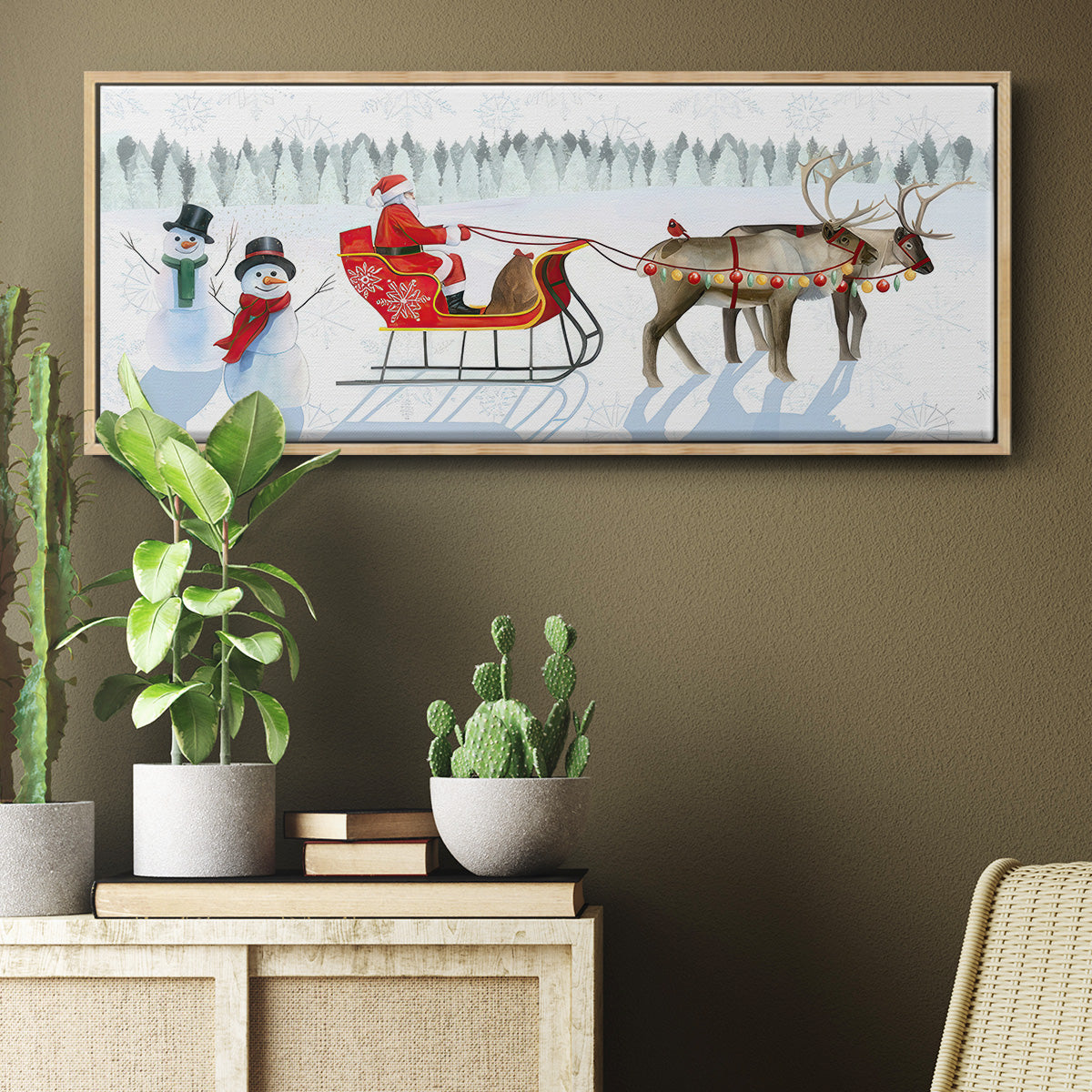 Santa's Snowmen Collection D - Floater Framed Canvas Print