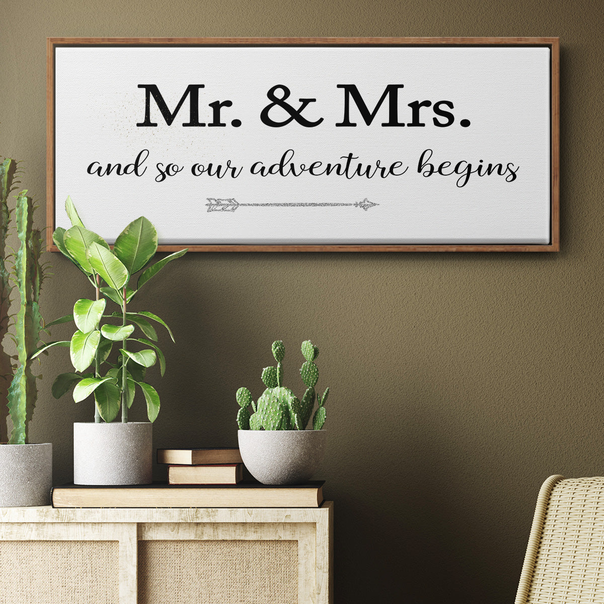 Mr. and Mrs. - Floater Framed Canvas Print