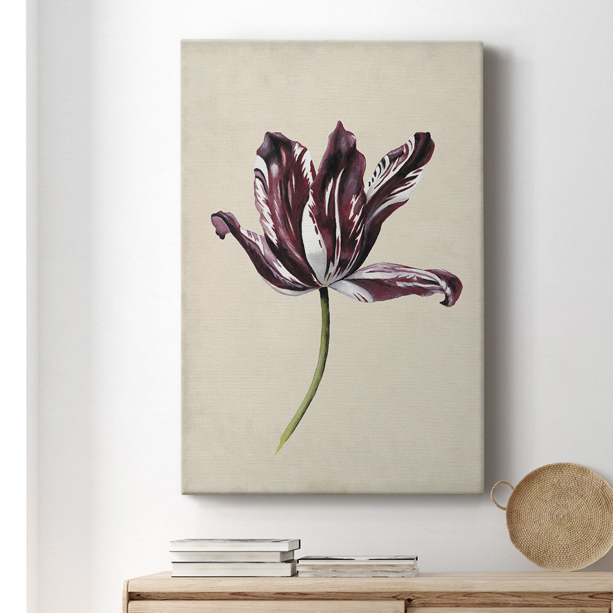 Antique Tulip Study IV Premium Gallery Wrapped Canvas - Ready to Hang