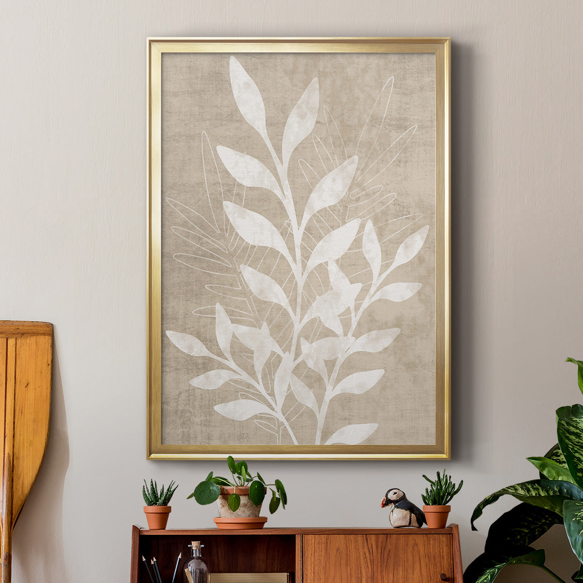 Foliage Retreat II - Modern Framed Canvas Print