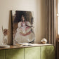 Canvas art print of a refined child figure with decorative costume and soft light styled in a home decor setting.