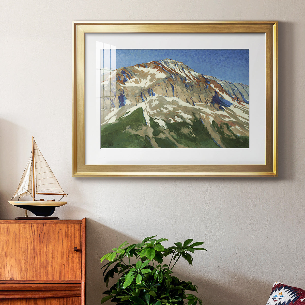 Vermillion Ascent Premium Framed Print - Ready to Hang