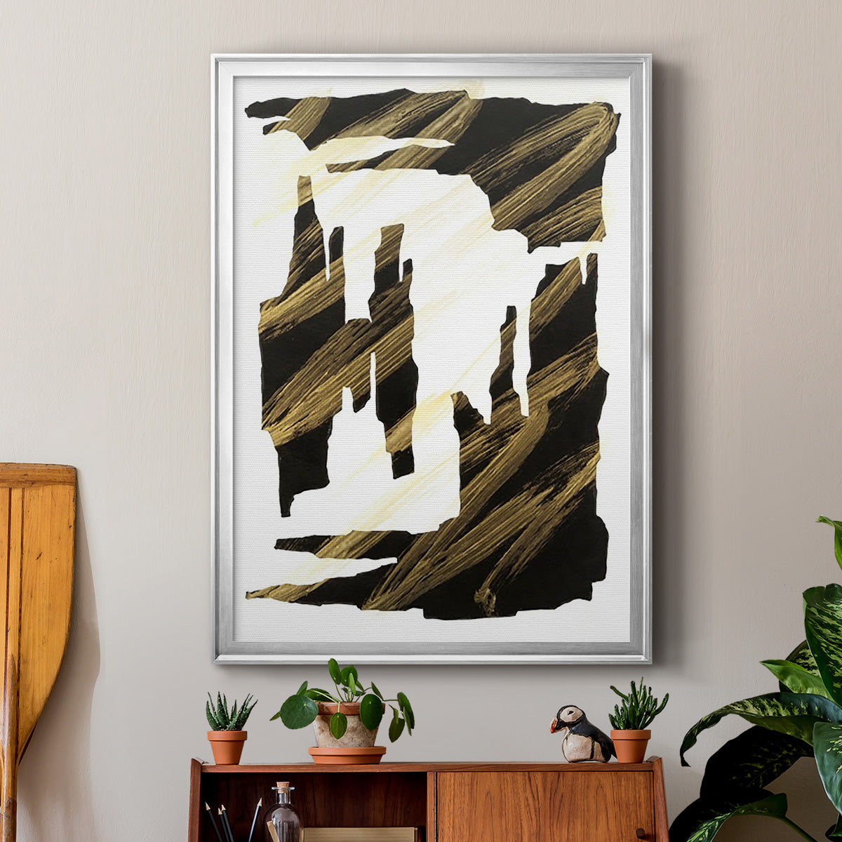 Onyx Obelisks II - Modern Framed Canvas Print