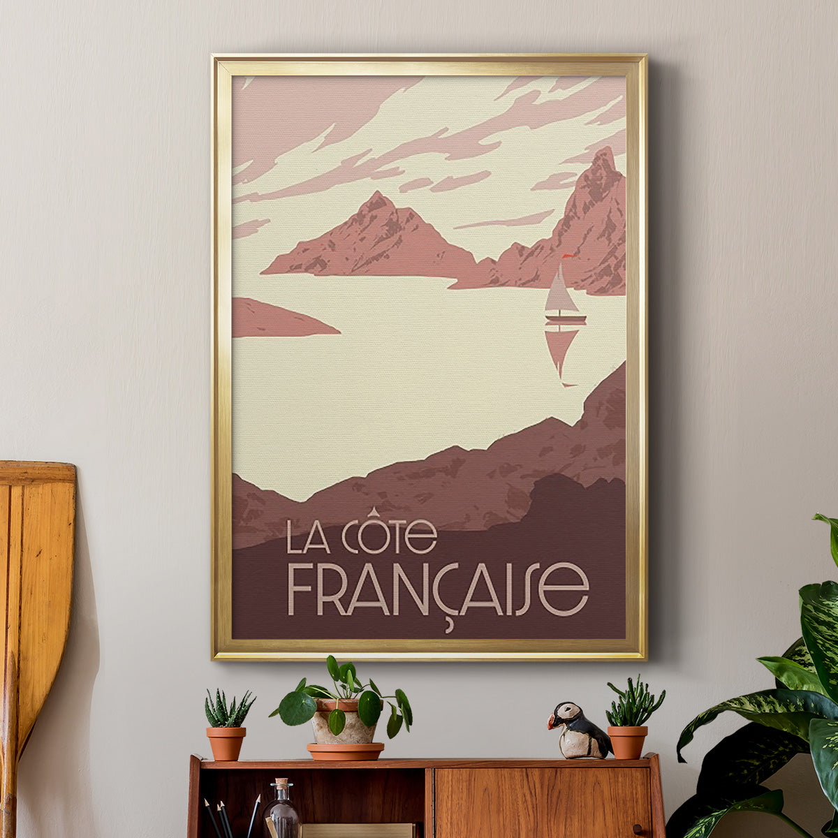 French Coast II - Modern Framed Canvas Print