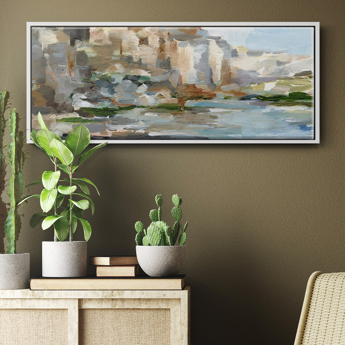 Western Cliffs I - Floater Framed Canvas Print