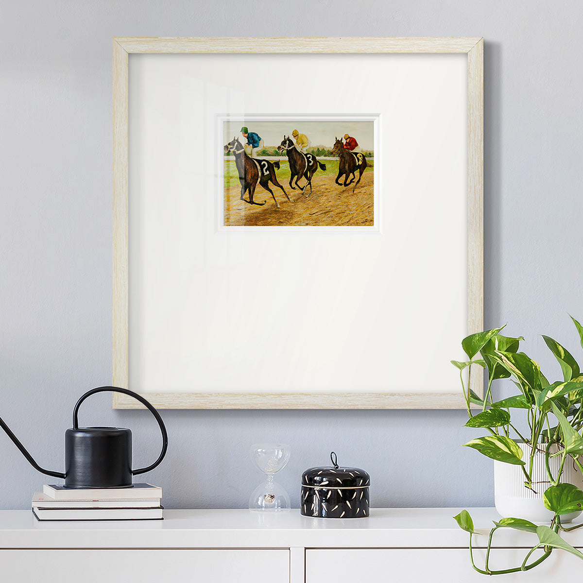 Day at the Race V Premium Framed Print Double Matboard