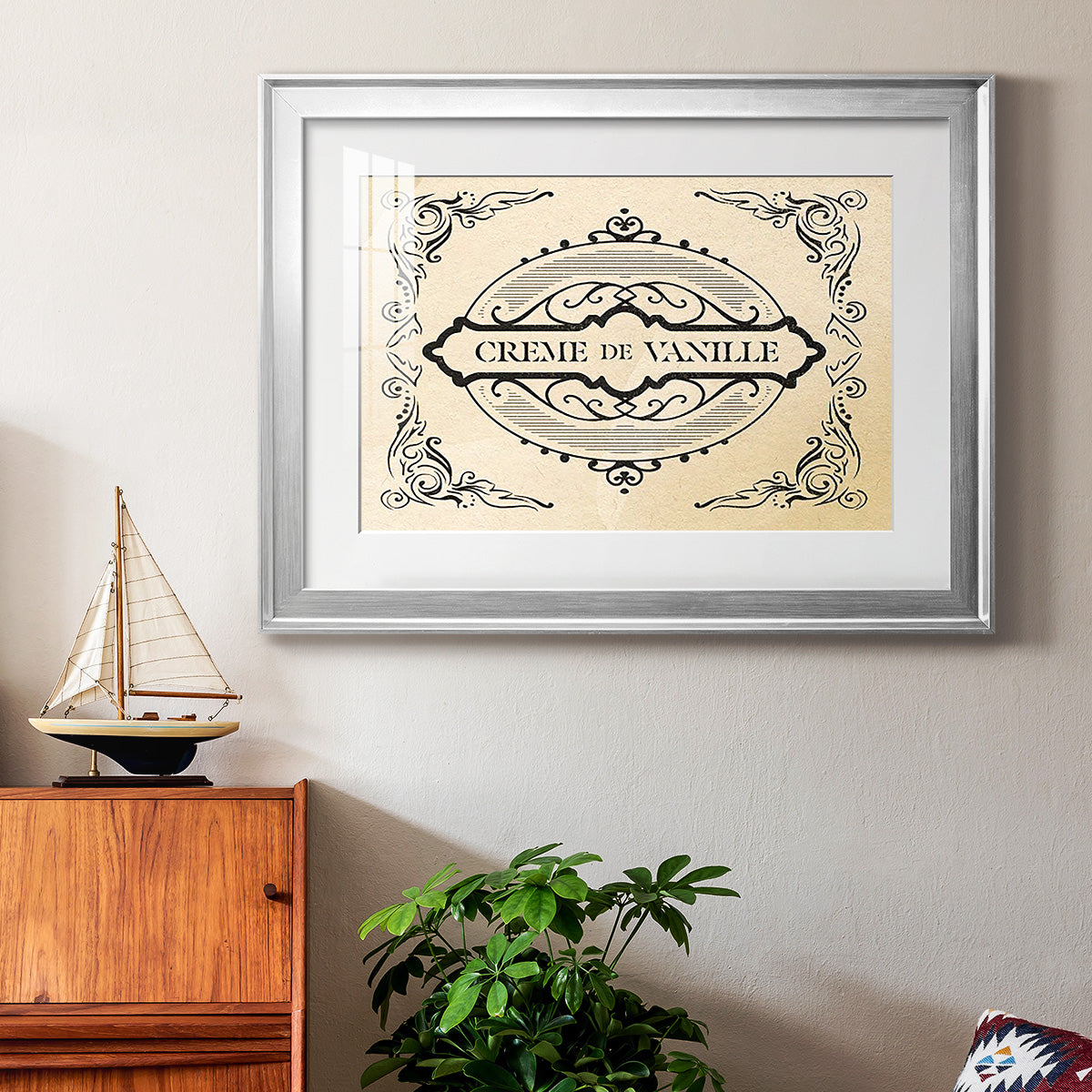 Antique French Label II - Modern Framed Art Print