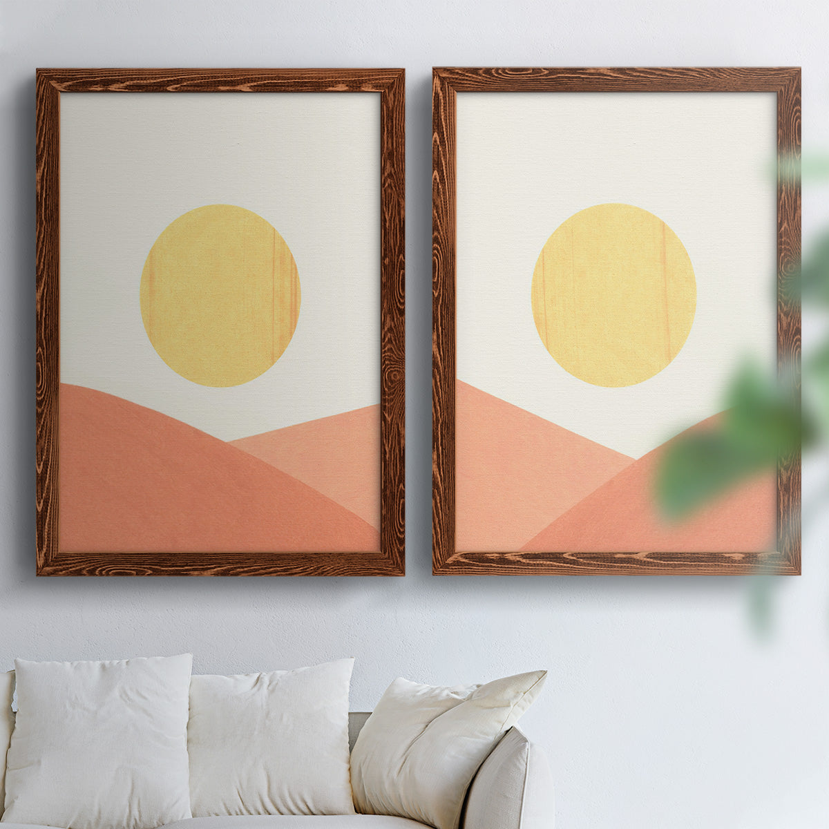 Simple Boho Sun I - Premium Framed Canvas 2 Piece Set - Ready to Hang