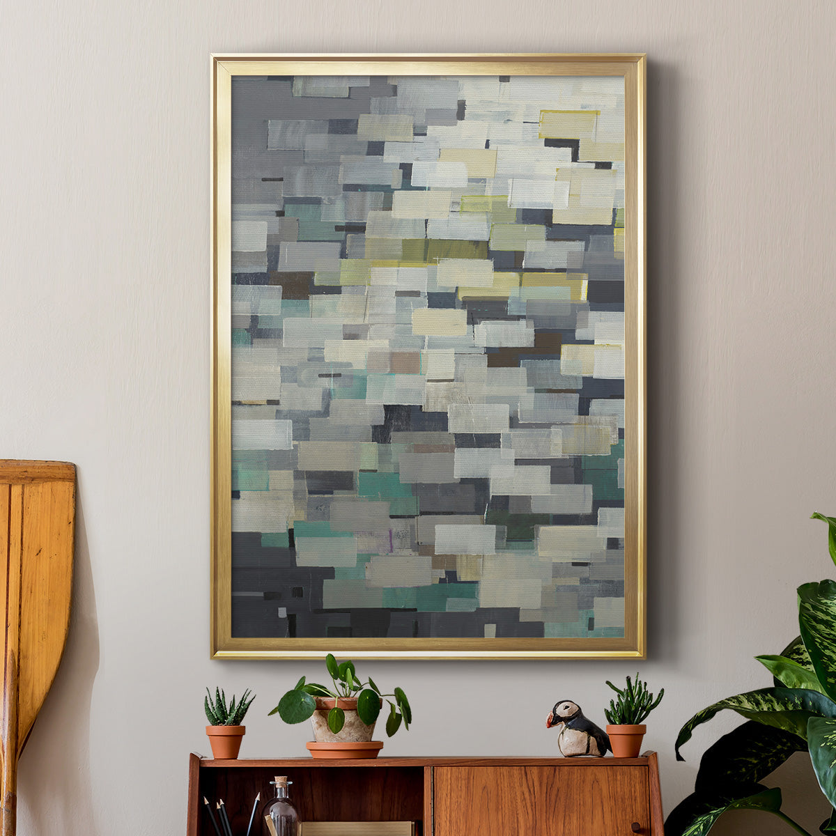 Puzzle Pieces V1 - Modern Framed Canvas Print