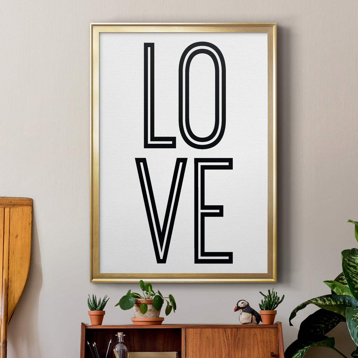 Bold Love II - Modern Framed Canvas Print