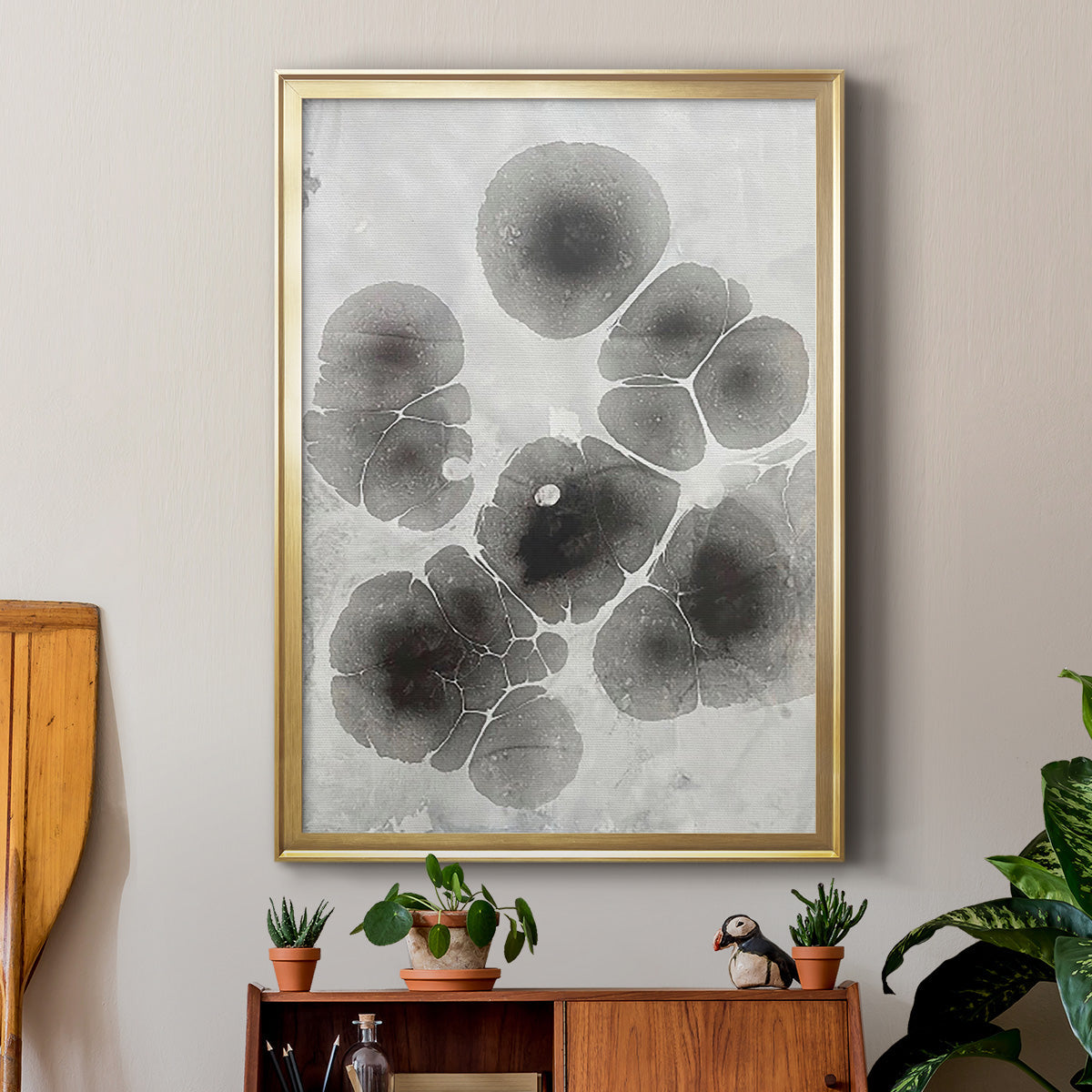 Marbling V - Modern Framed Canvas Print