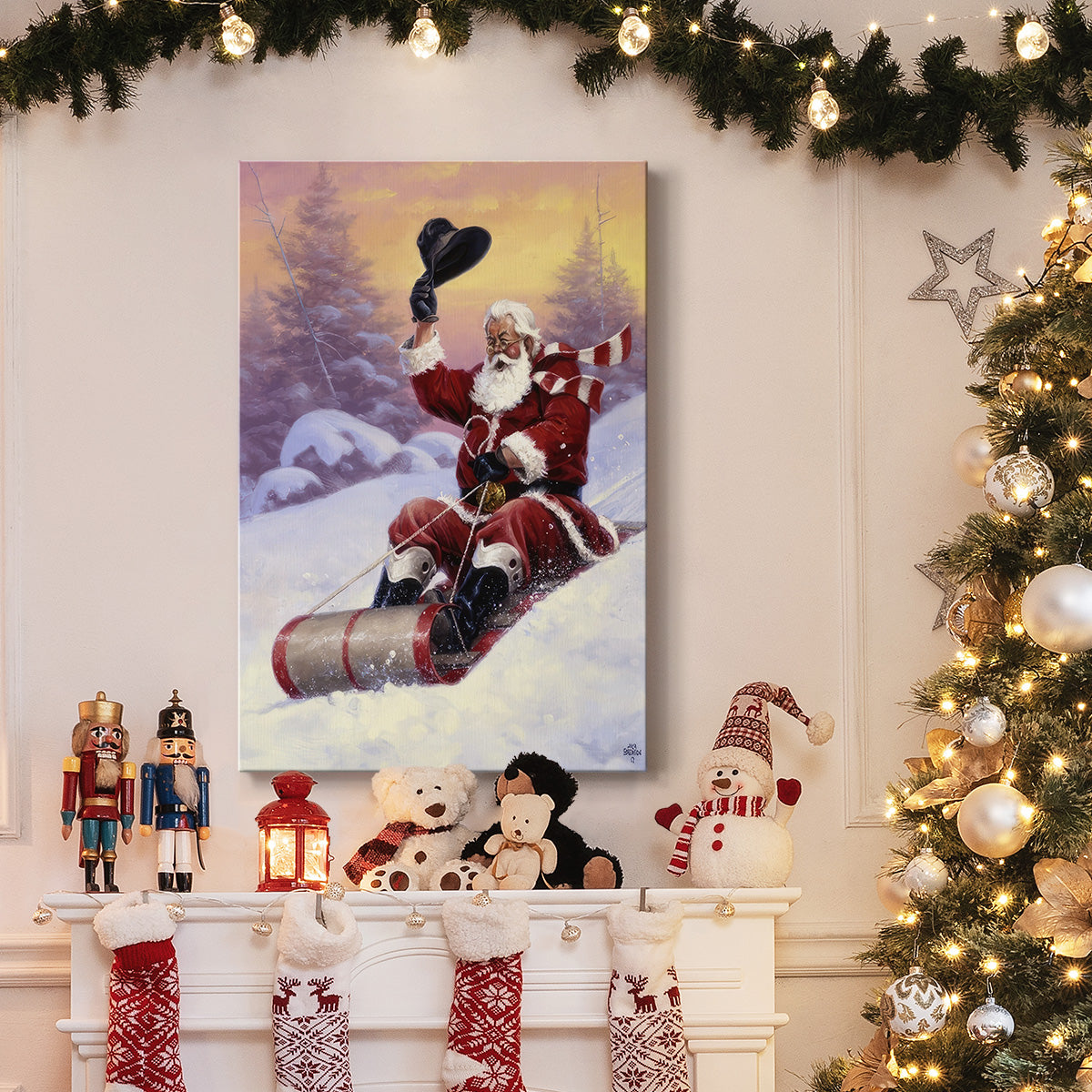 Here Comes Santa - Gallery Wrapped Canvas