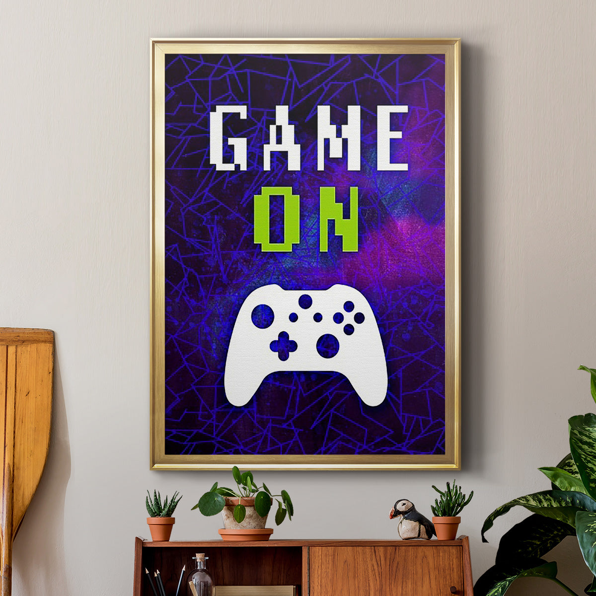 It's Game On II - Modern Framed Canvas Print