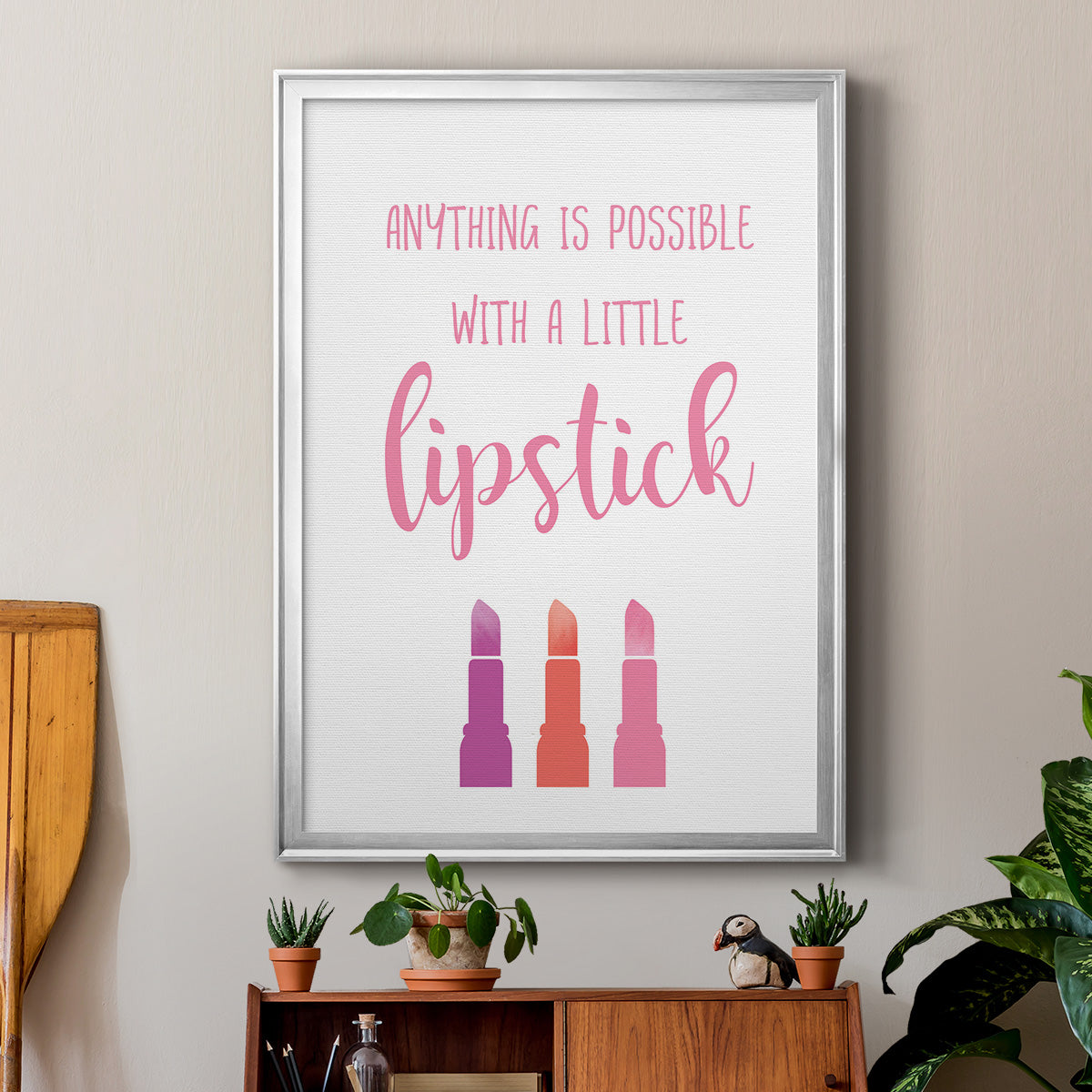 Little Lipstick - Modern Framed Canvas Print