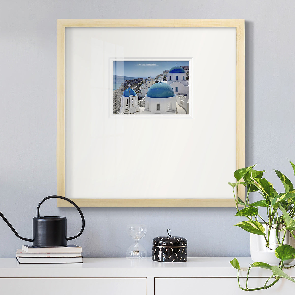 Santorini Saturday Premium Framed Print Double Matboard