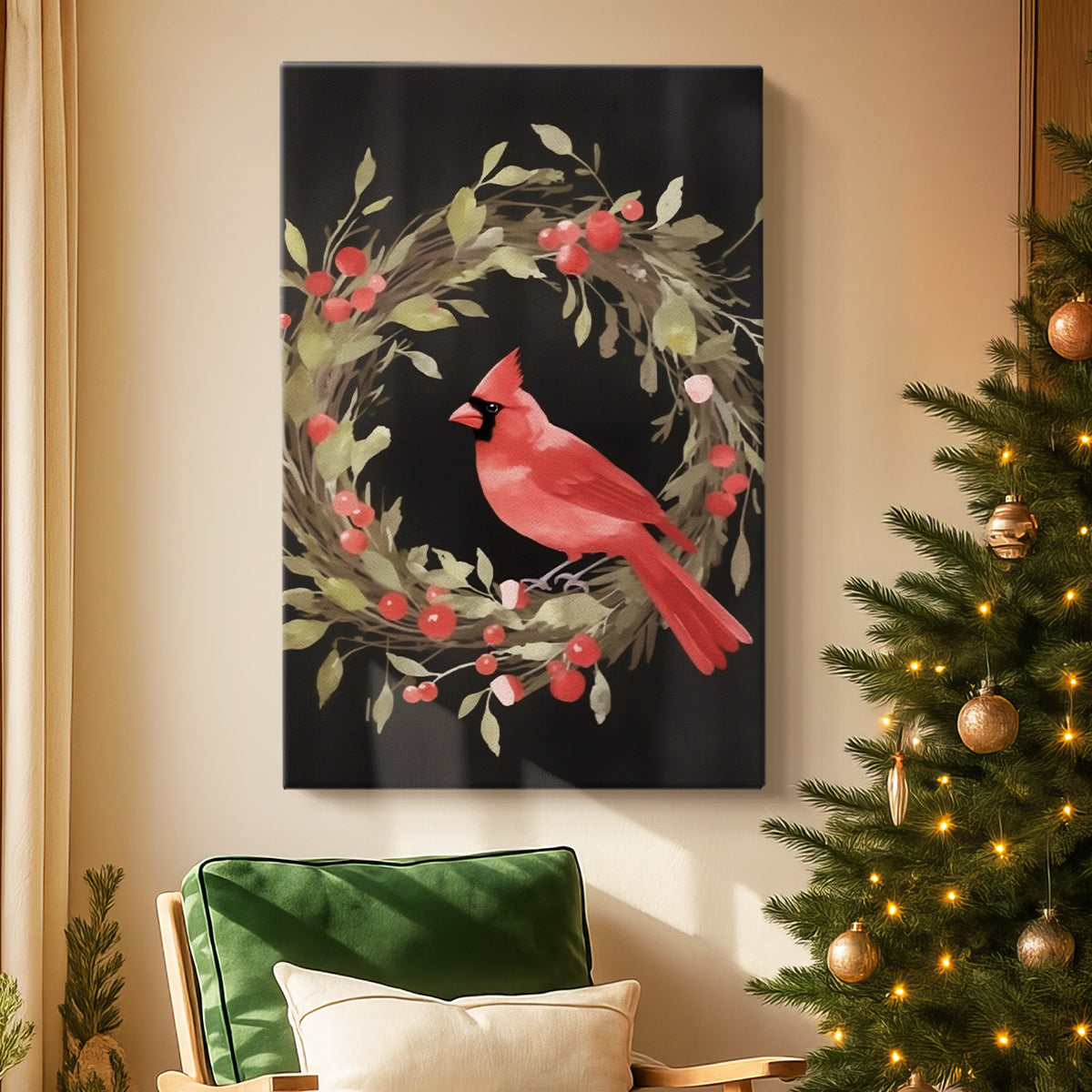 Candlelit Sleigh Serenade - Canvas Art Print