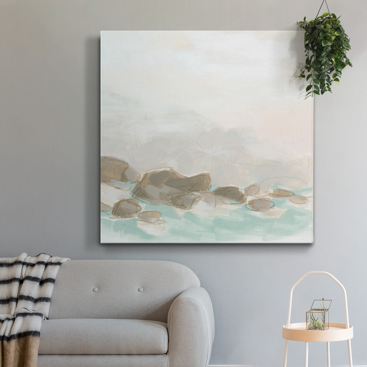 Beach Stones I-Premium Gallery Wrapped Canvas - Ready to Hang