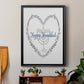 Hanukkah Heart - Modern Framed Canvas Print