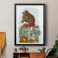 Red Squirrel On Mushroom - Modern Framed Canvas Print