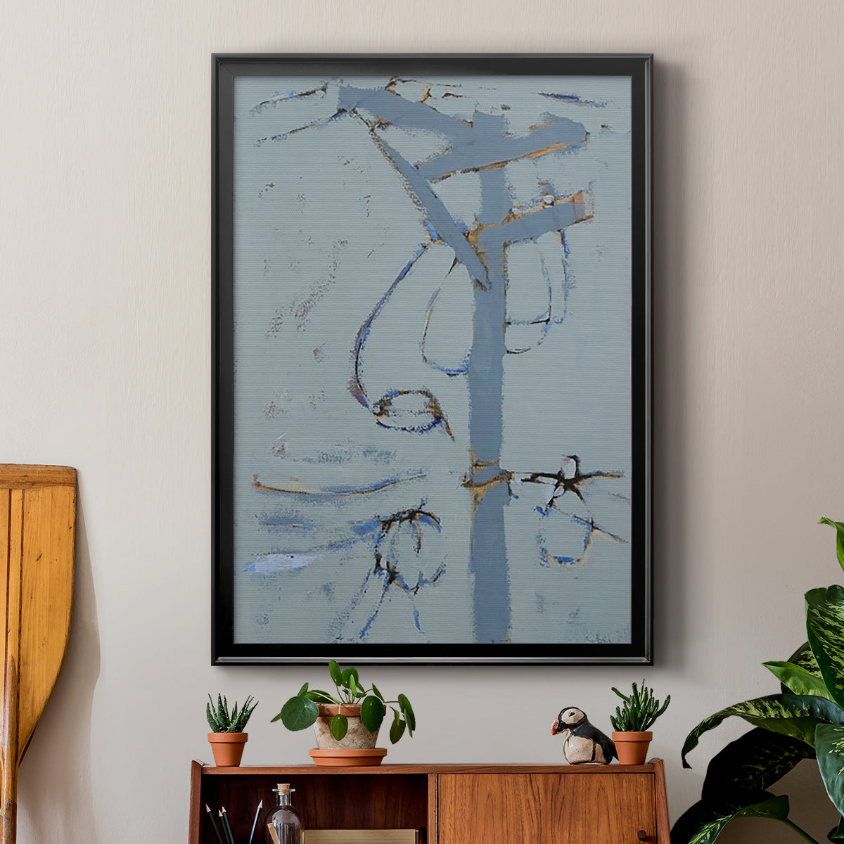 Wires VI - Modern Framed Canvas Print