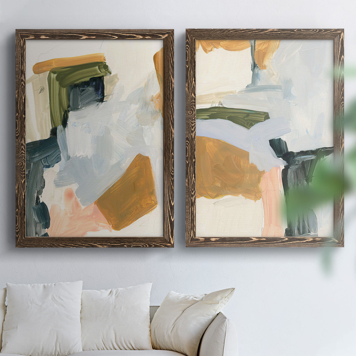 Palette Meld I - Premium Framed Canvas 2 Piece Set - Ready to Hang