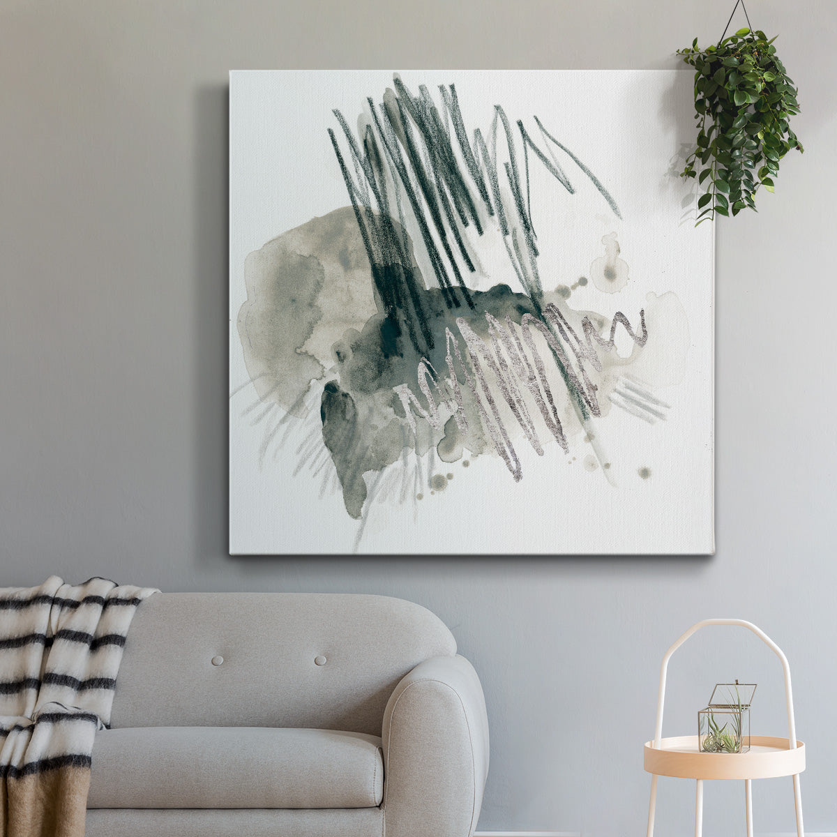 Graphite Markup I - Canvas Art Print