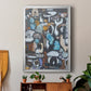 California Beach Blue Glass - Modern Framed Canvas Print