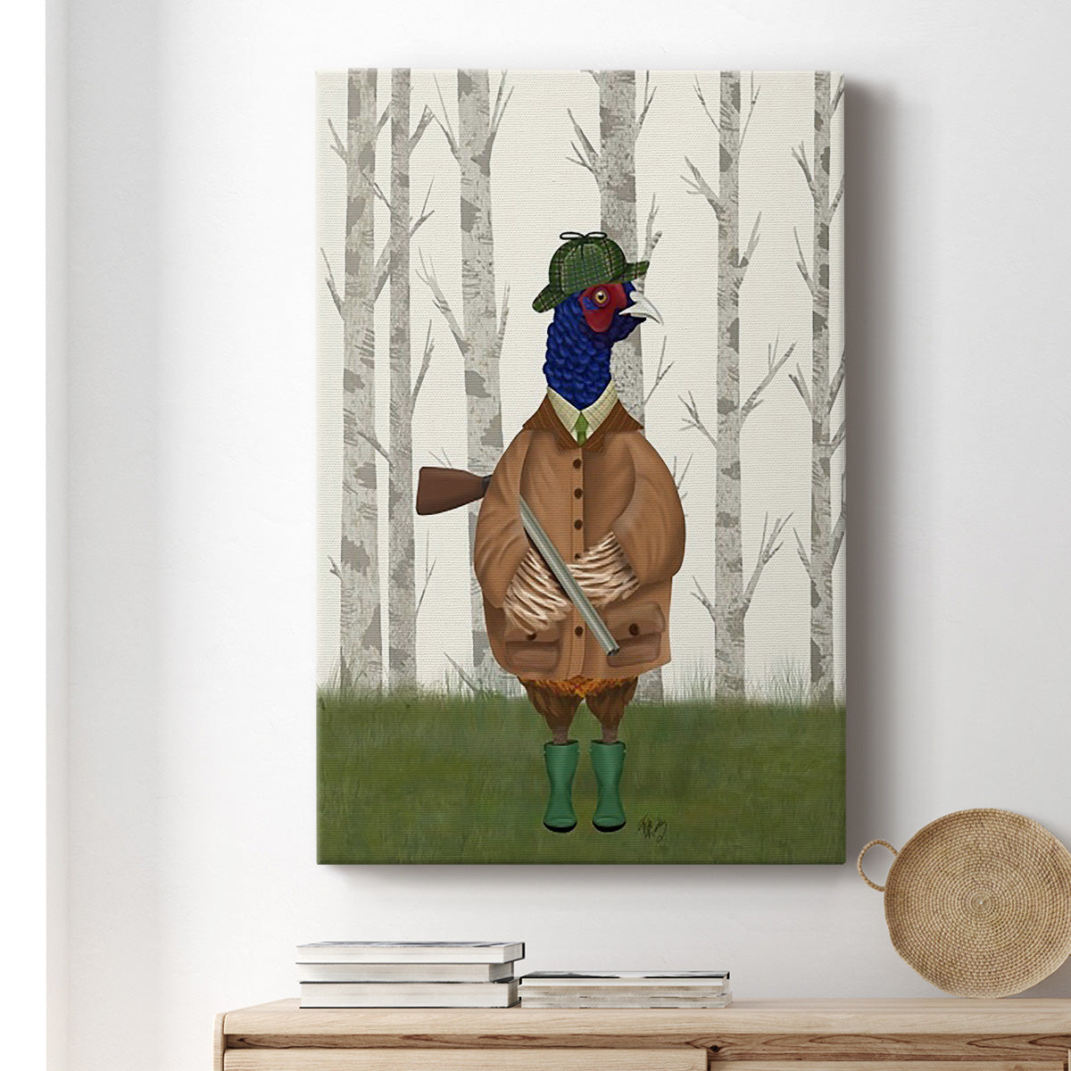 Pheasant Shooting Party 3 Premium Gallery Wrapped Canvas - Ready to Hang