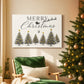 Frostlit Wreath of Pines - Canvas Art Print