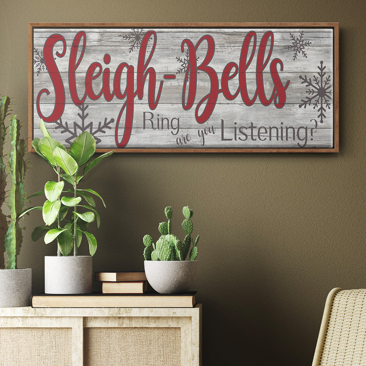Sleigh Bells - Floater Framed Canvas Print