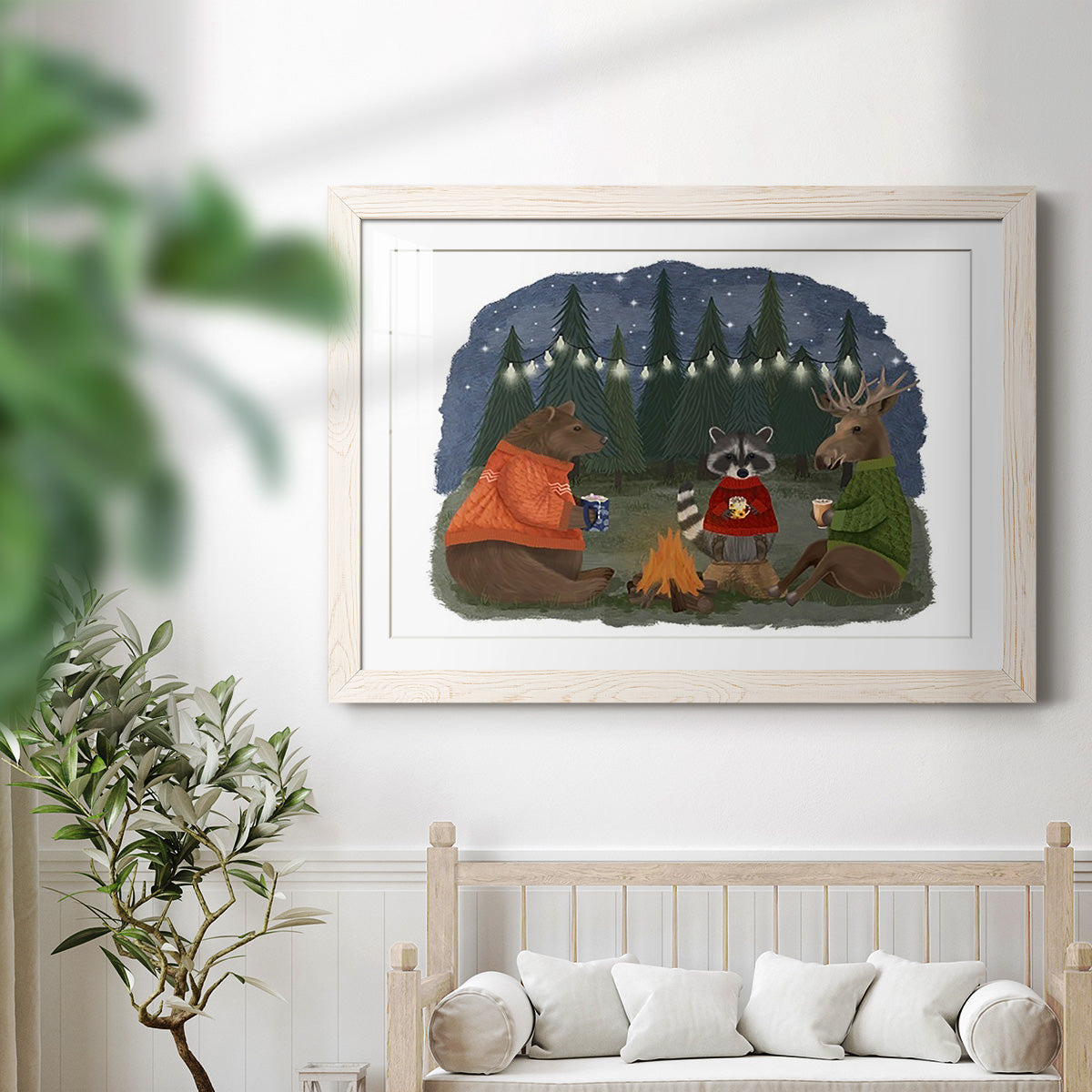 Campfire Hot Chocolate - Barnwood Framed Art Print